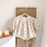 Load image into Gallery viewer, 2 Pieces Set Baby Girls Bow Print Tops And Shorts Wholesale 230302327
