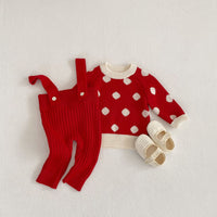 Load image into Gallery viewer, Baby Girls Polka dots Crochet Sweaters Wholesale 230302344
