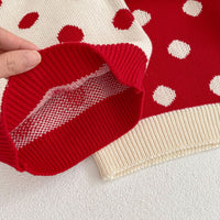Load image into Gallery viewer, Baby Girls Polka dots Crochet Sweaters Wholesale 230302344
