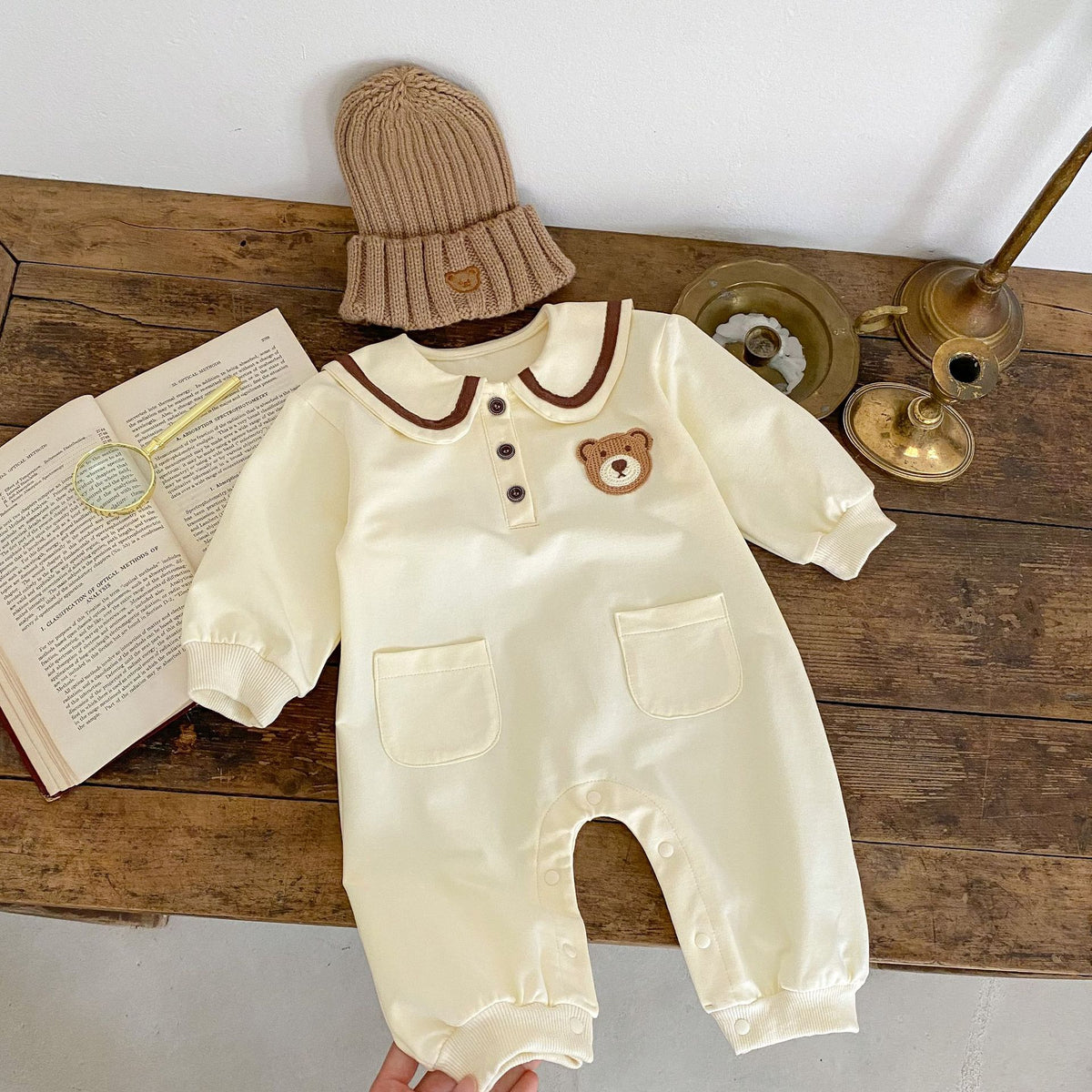 Baby Unisex Color-blocking Cartoon Embroidered Jumpsuits Wholesale 230302359