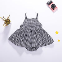 Load image into Gallery viewer, Baby Girls Checked Rompers Wholesale 23030236
