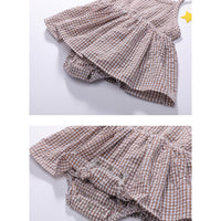 Load image into Gallery viewer, Baby Girls Checked Rompers Wholesale 23030236
