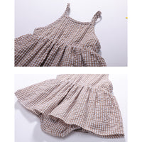 Load image into Gallery viewer, Baby Girls Checked Rompers Wholesale 23030236
