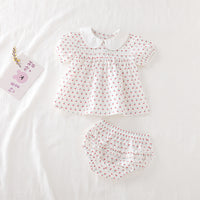 Load image into Gallery viewer, 2 Pieces Set Baby Girls Flower Fruit Print Tops And Shorts Wholesale 23030237

