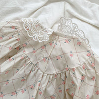 Load image into Gallery viewer, Baby Girls Flower Print Rompers Wholesale 230302407
