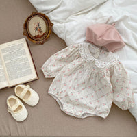 Load image into Gallery viewer, Baby Girls Flower Print Rompers Wholesale 230302407
