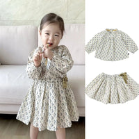 Load image into Gallery viewer, Baby Kid Girls Flower Print Tops And Skirts Wholesale 230302411
