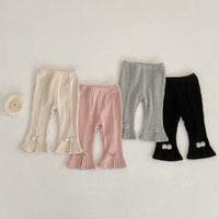 Load image into Gallery viewer, Baby Girls Solid Color Striped Bow Pants Leggings Wholesale 230302438
