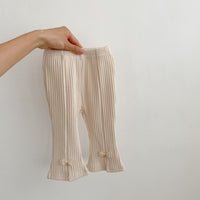 Load image into Gallery viewer, Baby Girls Solid Color Striped Bow Pants Leggings Wholesale 230302438
