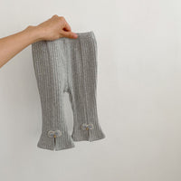 Load image into Gallery viewer, Baby Girls Solid Color Striped Bow Pants Leggings Wholesale 230302438
