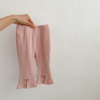 Load image into Gallery viewer, Baby Girls Solid Color Striped Bow Pants Leggings Wholesale 230302438
