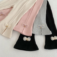 Load image into Gallery viewer, Baby Girls Solid Color Striped Bow Pants Leggings Wholesale 230302438

