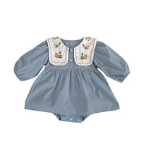 Load image into Gallery viewer, Baby Girls Embroidered Rompers Wholesale 230302440
