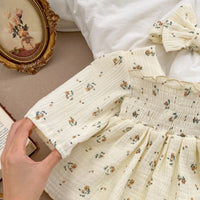 Load image into Gallery viewer, Baby Girls Flower Print Rompers Wholesale 230302444
