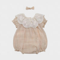 Load image into Gallery viewer, Baby Girls Flower Embroidered Rompers Wholesale 230302459
