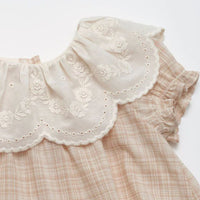 Load image into Gallery viewer, Baby Girls Flower Embroidered Rompers Wholesale 230302459
