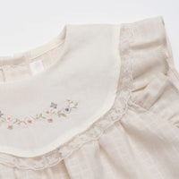 Load image into Gallery viewer, Baby Kid Girls Flower Checked Embroidered Tops Wholesale 230302475
