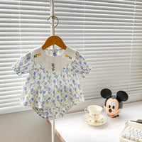 Load image into Gallery viewer, 2 Pieces Set Baby Girls Flower Print Tops And Shorts Wholesale 230302478
