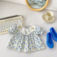 Load image into Gallery viewer, 2 Pieces Set Baby Girls Flower Print Tops And Shorts Wholesale 230302478
