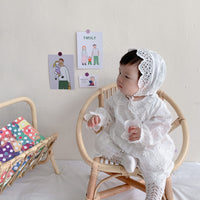 Load image into Gallery viewer, Baby Girls Flower Embroidered Rompers Wholesale 23030252

