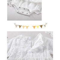 Load image into Gallery viewer, Baby Girls Flower Embroidered Rompers Wholesale 23030252
