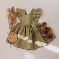 Load image into Gallery viewer, Baby Kid Girls Solid Color Dresses Wholesale 23030265
