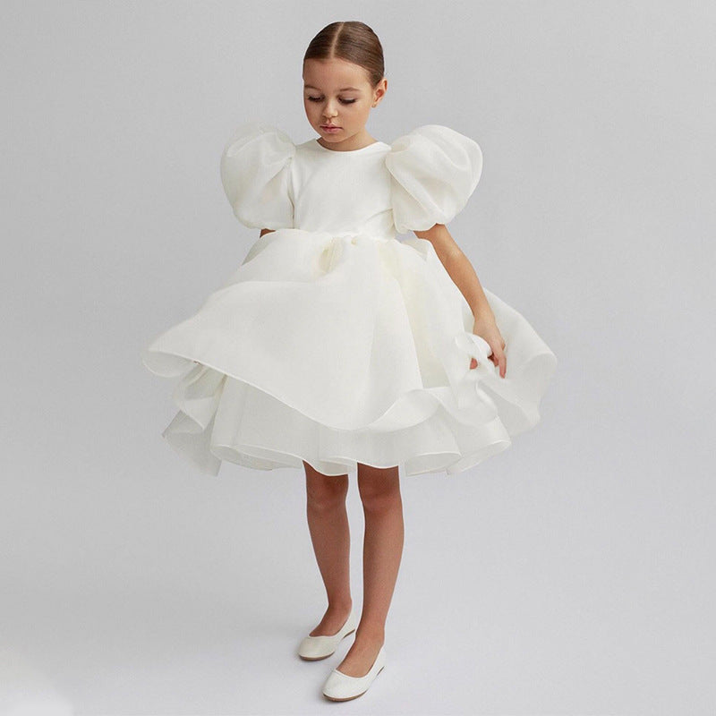 Baby Kid Girls Solid Color Flower Dressy Dresses Princess Dresses Wholesale 23030283