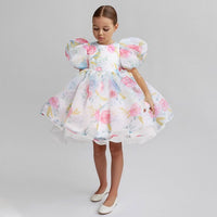 Load image into Gallery viewer, Baby Kid Girls Solid Color Flower Dressy Dresses Princess Dresses Wholesale 23030283

