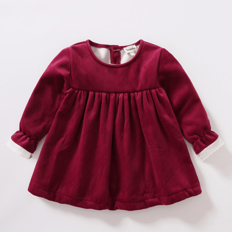 Baby Kid Girls Solid Color Dresses Wholesale 23030297