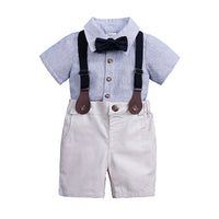 Load image into Gallery viewer, 2 Pieces Set Baby Boys Striped Rompers And Solid Color Rompers Wholesale 23030301
