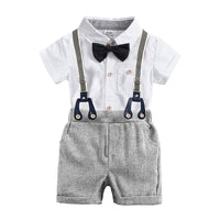 Load image into Gallery viewer, 2 Pieces Set Baby Boys Striped Rompers And Solid Color Rompers Wholesale 23030301
