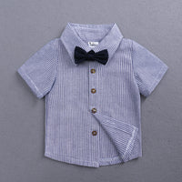 Load image into Gallery viewer, 2 Pieces Set Baby Boys Striped Rompers And Solid Color Rompers Wholesale 23030301
