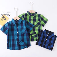 Load image into Gallery viewer, Baby Kid Boys Checked Shirts Wholesale 23030302
