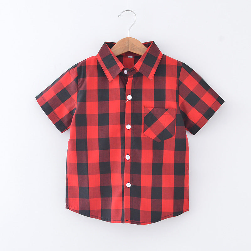 Baby Kid Boys Checked Shirts Wholesale 23030302