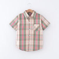 Load image into Gallery viewer, Baby Kid Boys Checked Shirts Wholesale 23030302
