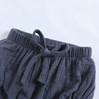 Load image into Gallery viewer, 2 Pieces Set Baby Unisex Solid Color Tops And Shorts Wholesale 23030304
