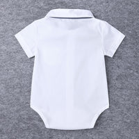 Load image into Gallery viewer, 2 Pieces Set Baby Boys Solid Color Bow Rompers Wholesale 23030305
