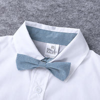 Load image into Gallery viewer, 2 Pieces Set Baby Boys Solid Color Bow Rompers Wholesale 23030305
