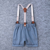 Load image into Gallery viewer, 2 Pieces Set Baby Boys Solid Color Bow Rompers Wholesale 23030305
