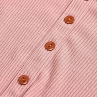 Load image into Gallery viewer, 2 Pieces Set Baby Kid Girls Muslin&amp;Ribbed Tops And Solid Color Pants Wholesale 23030308
