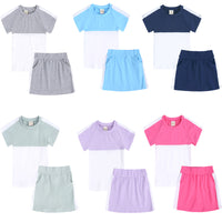 Load image into Gallery viewer, 2 Pieces Set Baby Kid Girls Color-blocking T-Shirts And Skirts Wholesale 230303109
