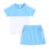 Load image into Gallery viewer, 2 Pieces Set Baby Kid Girls Color-blocking T-Shirts And Skirts Wholesale 230303109
