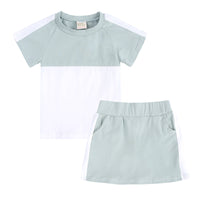 Load image into Gallery viewer, 2 Pieces Set Baby Kid Girls Color-blocking T-Shirts And Skirts Wholesale 230303109
