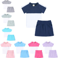 Load image into Gallery viewer, 2 Pieces Set Baby Kid Girls Color-blocking T-Shirts And Skirts Wholesale 230303109
