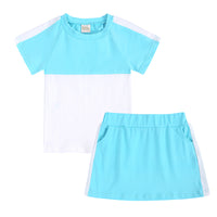 Load image into Gallery viewer, 2 Pieces Set Baby Kid Girls Color-blocking T-Shirts And Skirts Wholesale 230303109
