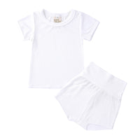 Load image into Gallery viewer, 2 Pieces Set Baby Kid Unisex Solid Color T-Shirts And Shorts Wholesale 23030311
