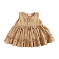 Load image into Gallery viewer, 2 Pieces Set Baby Girls Solid Color Dresses And Shorts Wholesale 230303137
