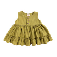 Load image into Gallery viewer, 2 Pieces Set Baby Girls Solid Color Dresses And Shorts Wholesale 230303137

