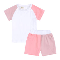 Load image into Gallery viewer, 2 Pieces Set Baby Kid Unisex Color-blocking T-Shirts And Shorts Wholesale 23030314
