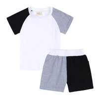 Load image into Gallery viewer, 2 Pieces Set Baby Kid Unisex Color-blocking T-Shirts And Shorts Wholesale 23030314
